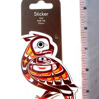 Gitxsan First Nation 'Owl' Vinyl Sticker Decal Pacific North West Coast Native Indigenous Ar