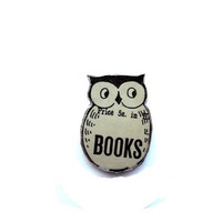 Literary unique Book print Owl Brooch by EllyMental