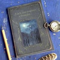 Notebook. Owl and Star. A5/C5 size/36 Plain Pages/Soft back/Staple bound/ By Karen Davis