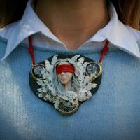 Themis Owl Necklace: Talisman Art Jewelry Design