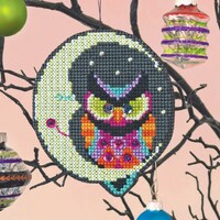 Night Owl - Satsuma Street - Halloween Ornament cross stitch pattern PDF - Instant download