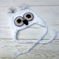 Crochet Baby Snowy Owl Hat: Halloween Costume, Winter Wear