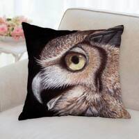 Owl Art Pillow, Owl Throw Pillow, Bird Decorative Pillow