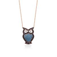 Owl Necklace With Turquoise Stone, Owl Charms, Lovely Owl Necklaces, Owl Jewelry, Owl Necklaces, Ani