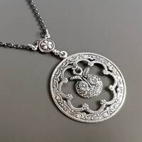 Silver Owl Necklace - Owl Jewelry, Bird Necklace, Bird Jewelry, Nature Lover Gift, Nature Jewelry, G