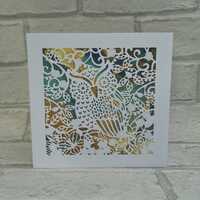 Handmade Owl Paper Cut Card: Blank Greeting Card