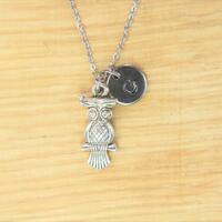 Owl Doctor Necklace Silver Owl Doctor Charm Necklace Halloween Gift Owl Dortor Charm Animal Gift Pe