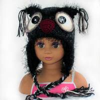 Crochet owl hat,Crochet animal hat,Crochet black hat,Crochet kid hat,Crochet unisex hat,Crochet mult