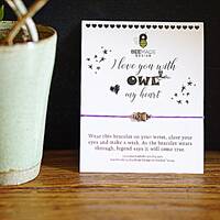 Owl Charm Wish Bracelet - Simple Handmade Friendship Jewelry