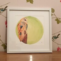 Framed Limited Edition Print- &lsquo;Edward&rsquo; the Owl, watercolour art, watercolour print, play
