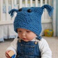 Owl Baby Beanie, Crochet Toddlers Owl Winter Hat