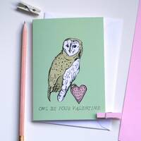 Owl Valentine's Card Funny Valentine's Card Cute Valentine's Day Card