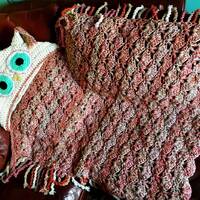 Hooded Crochet Owl Blanket, Chunky Kids/Adult Throw