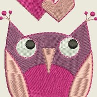 Heart Owl Embroidery Design - Digital Download Bundle with Multiple Formats | Instant Download | Emb