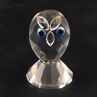Miniature Glass Owl Figurine: Hand Blown Art Glass Collectible