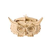 Owl (TG405) Laser Cut 3D Wooden Puzzle Storage Box Desk Decor for Office and Home, Detailed Build-It