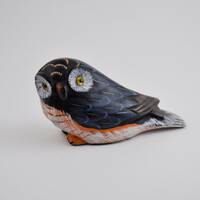 gallerymichel Hand Carved and Painted Vintage Owl Made in People's Republic of China