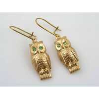 Owl Earrings, Bird Jewelry, Gift Idea, e1825