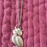 Silver chain with owl pendant