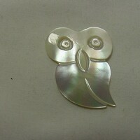 Vintage Miniature Carved Mother Of Pearl Owl  19 - 17
