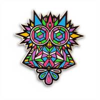 Crystal Owl Enamel Pin - Lapel Pin