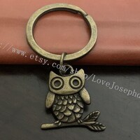 Owl keychain, Owl gifts key ring
