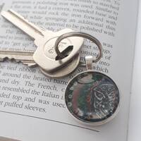 Owl Charm Pendant, Unique Owl Charm, Original Art Pendant, Bird Lovers Jewellery Gift, Key Rings