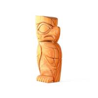 First Nations Owl Miniature Totem Pole Red Cedar