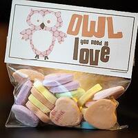 Owl valentine's treat bag topper - printable - owl you need is love - editable pdf - instant dow