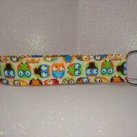 New Key Fob / Wrist Lanyard / Wristlet / Key Chain / Fabric Strap / lil Owls Badge Card