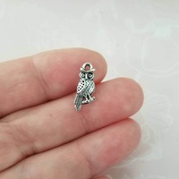 Tiny Owl Charms Little Wise Birds Mini Owl Charms Jewelry Supplies 16x8mm Bulk Owl Charms