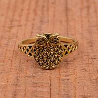 Brass Owl Ring: Dainty Woodland Bird Jewelry