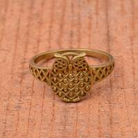 Handmade Brass Owl Ring: Boho Animal Jewelry Gift
