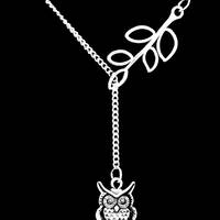 Owl Necklace, Owl Jewelry, Family Tree Jewelry, Animal Necklace, Mother Gift, Mama Bird Necklace, Mo