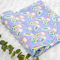 Bohemian owls purple soft cotton flannel baby swaddle blanket