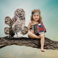 Owl Backdrop Background / Digital Background / Fantasy Backdrop / Magical Download / Instant Downloa