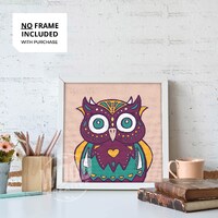 Owl Always Love You, 8x8 Print, Art Print, Illustration, Owl Illustration, Home Decor, Nursery Art,