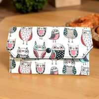 Owl Fabric Budget Envelope Organizer: Coupon & Receipt Holder