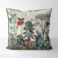 Wildflower Bloom - Owl - Floral pillow cover for spring or summer decor, floral cushion cover, color