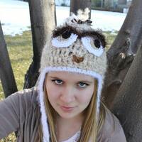 Crochet Owl Hat for Youth to Adults, Cream, Blue, Winter Hats, Halloween Costumes, Animal Hats for Y