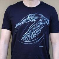 FLYING OWL T-SHIRT, Men's/Unisex, Fauna Shirts, Quality fitted-crew neck Tee