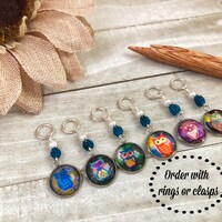Owl Stitch Marker Charms: Snag Free Knitting Crochet Rings