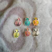 Breloques pendentifs chouette hiboux couleur