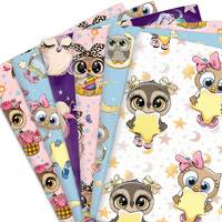 Cute Owl Fabric,Pure Cotton Fabric,Floral Fabric,Printed Fabric,Owl Prints,Bird Fabric,Animals,Fabri