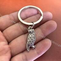 Owl keychain, Owl gifts key ring