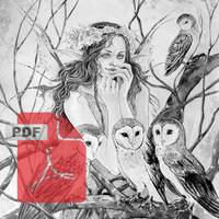 Hollow-Moon-Art single pdf Elf and owls Colorprint