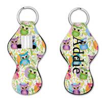 Owl Chapstick Holder, Chapstick Keychain, Party Favors, Personalized Gift, Lip Balm Holder