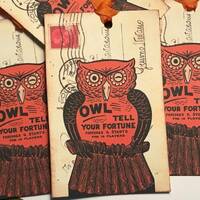 Halloween Owl Fortune Teller Gift Tags