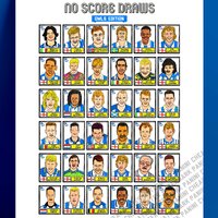Sheffield Wednesday - No Score Draws Owls Edition - A3 print of 36 hand-drawn Panini-style football 