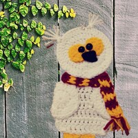 Owl Crocheted Applique